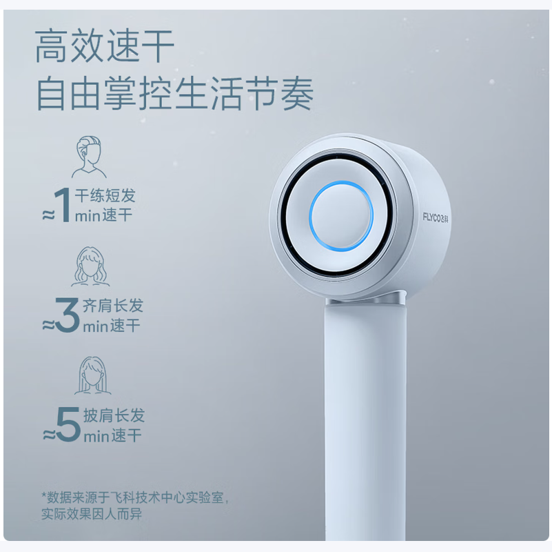 飞科FLYCO新款高速负离子护发电吹风智能恒温静音设计黑科技美发神器