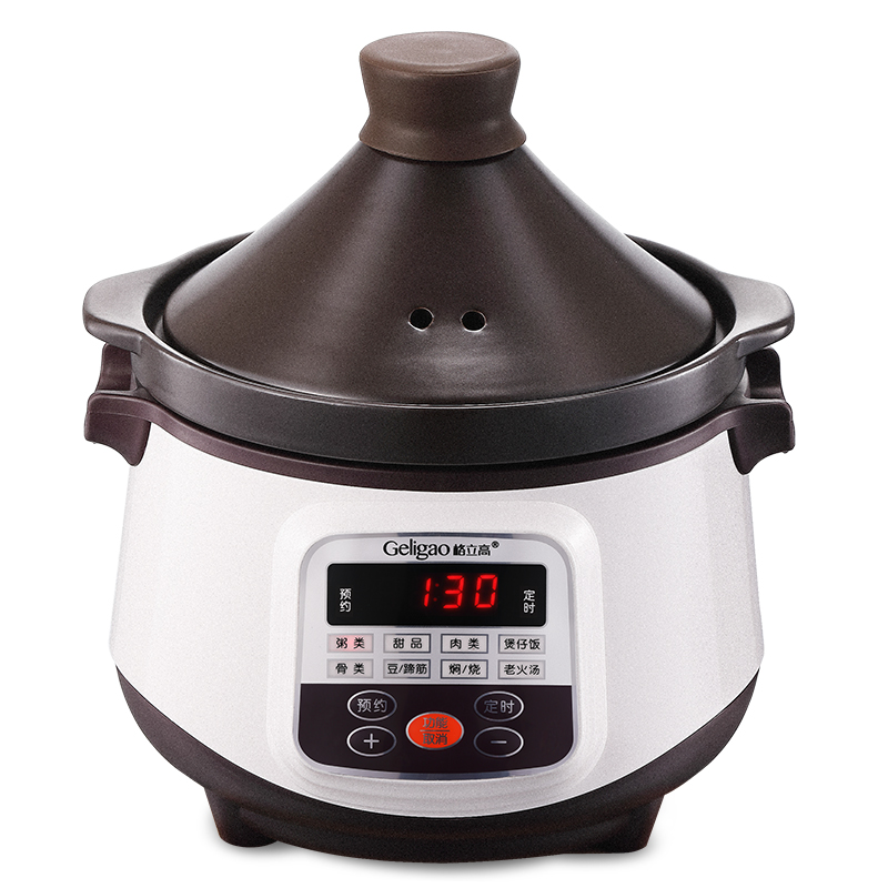 格立高(Geligao)高GLG-D1501电炖锅养生煲家用煮粥神器陶瓷全自动砂锅BB煲2-6人煲汤锅