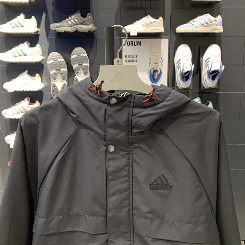 adidas/阿迪达斯外套男装新款加绒连帽保暖休闲运动服JI8680 Cxq高清大图