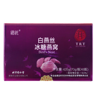 北京同仁堂 总统牌 即食冰糖燕窝 白燕丝冰糖燕窝 420g(70g*6瓶)家庭装 礼盒装 老人孕妇滋补品