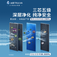 沁园净水器家用700G大通量直饮机过滤器自来水厨房三芯五级精滤长效RO膜净水器KRL5007