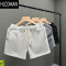 HLCOMAN2024夏季新款时尚三分裤运动四分短裤潮流外穿男士修身纯色休闲裤