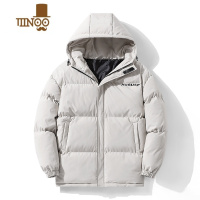 YANXU连帽棉衣男士加厚外套冬季新款潮流百搭羽绒棉服男东北棉袄面包服 L LM-03卡其色