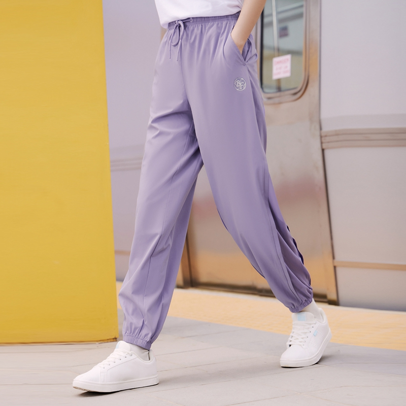 云舒3丨361°运动裤女夏季网纱透气宽松束脚裤瑜伽健身裤休闲长裤女裤