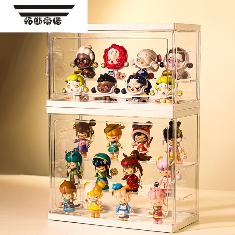 拓斯帝诺盲盒收纳展示架透明亚克力手办立牌架子摆柜泡泡玛特置物架