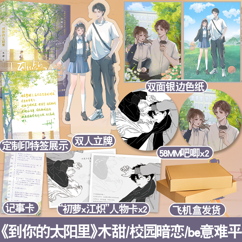 印特签版+专享 [正版]印特签版 到你的太阳里 木甜 青春文学青梅竹马校园初恋暗恋be意难平言情小说实体书籍 过秋天高清大图