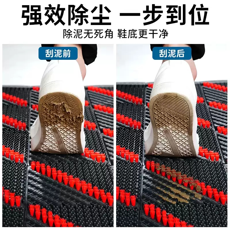 易企采 三刷灰色 商用门口地垫户外脚踏垫防滑垫耐磨脚垫地毯蹭土垫门厅蹭脚垫 单位:平方高清大图