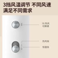直白电吹风家用网红升级版大功率 理发店负离子不伤发静音冷热风便携式快速定型护发吹风机宿舍用电吹风筒男女 小米生态链