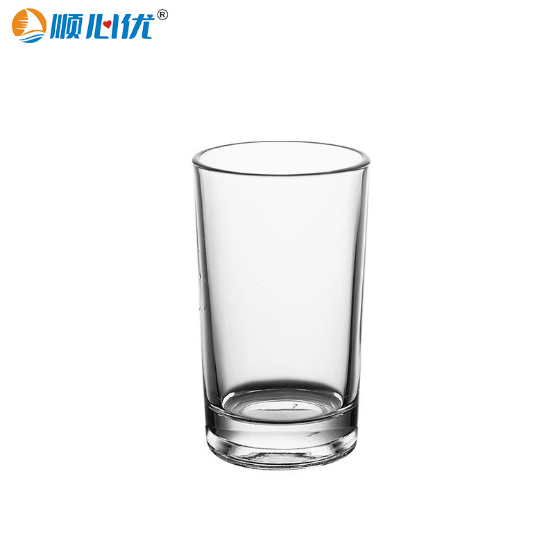 顺心优 加厚直身玻璃杯 餐杯 220ml/个高清大图
