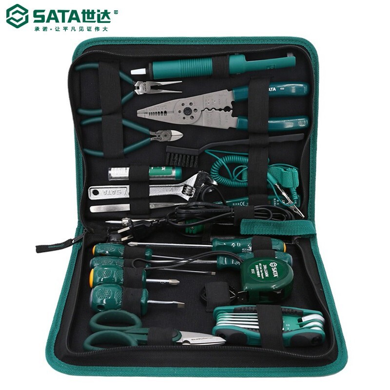 世达(SATA) 03760 电子维修工具套装电工日常检修 28件电子工具组套 03760