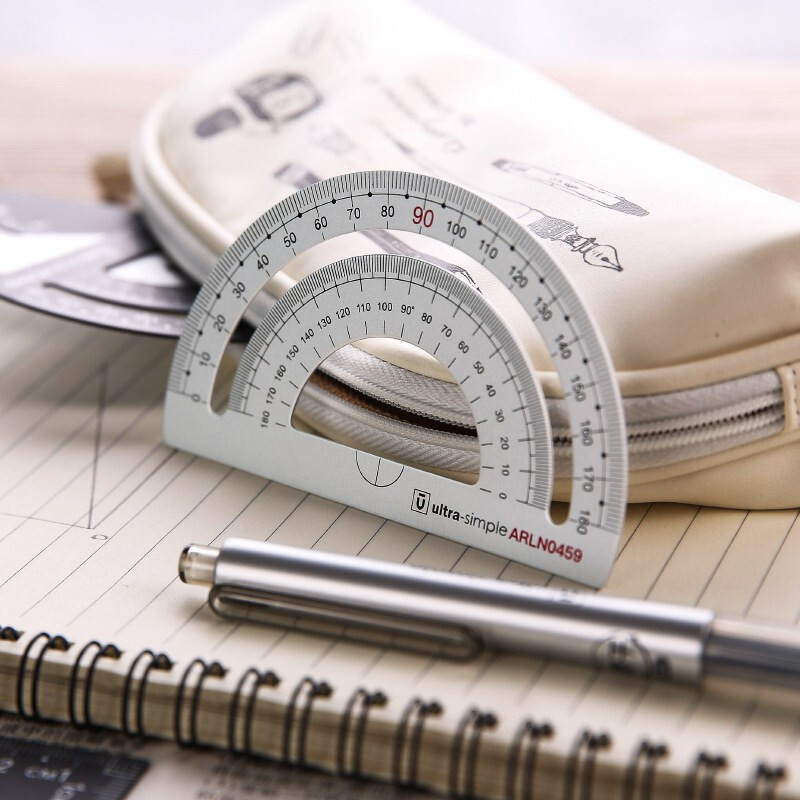 晨光文具尺子学生文具铝合金套尺四件套学生测量工具arln0459绘图套