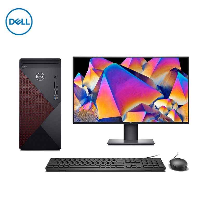 戴尔(DELL)成就5880 全新第十代酷睿 商用家用台式机电脑 27英寸屏(i5-10400F 8GB 256GB+1TB 2GB独显)超强扩展 性能强劲