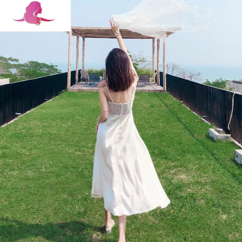 艳如飞巴厘岛沙滩裙女超仙三亚性感吊带度假连衣裙长裙海边旅游拍照裙子连衣裙