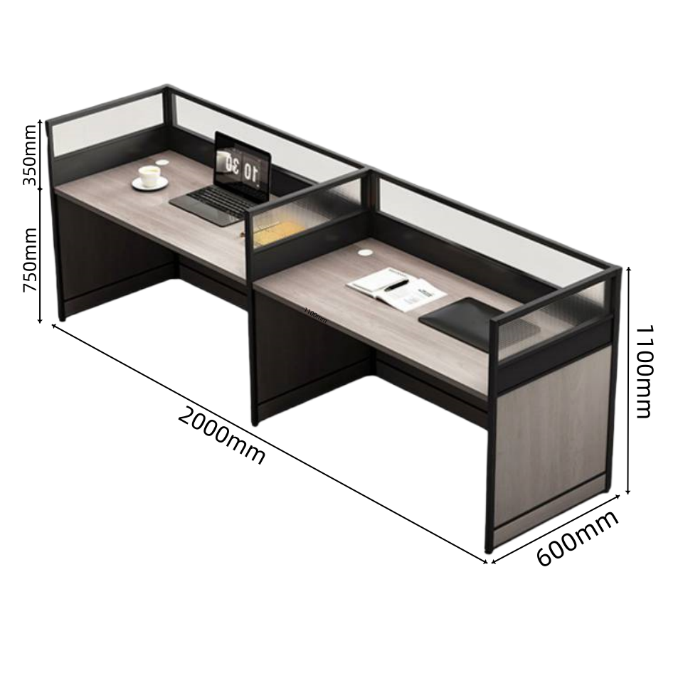 豫龙都 屏风工位 双人位 张高清大图