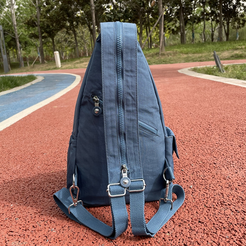 闪电客胸背双肩两用包轻便小双肩包女多隔层大胸包男帆布包