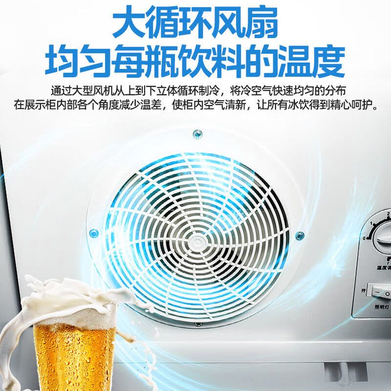 美的(Midea) 展示柜立式冷藏冰柜商用超市啤酒饮料水果茶叶火锅串串麻辣烫蛋糕保鲜美的 展示柜 SC-230GM(Q)图片