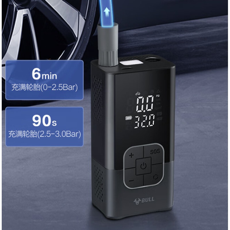 公牛 盒装智能便携式充气泵(C653)1800mAh,7.4V GNV-CC119(J)高清大图