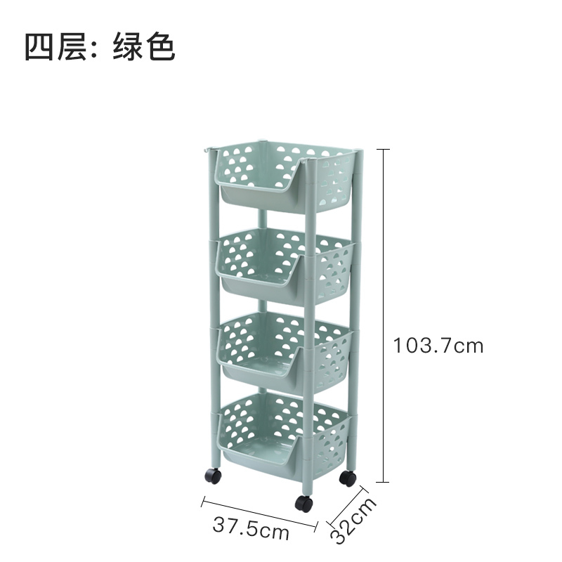 厨房置物架落地多层蔬菜架菜篮子果蔬玩具收纳柜家用菜架子储物筐