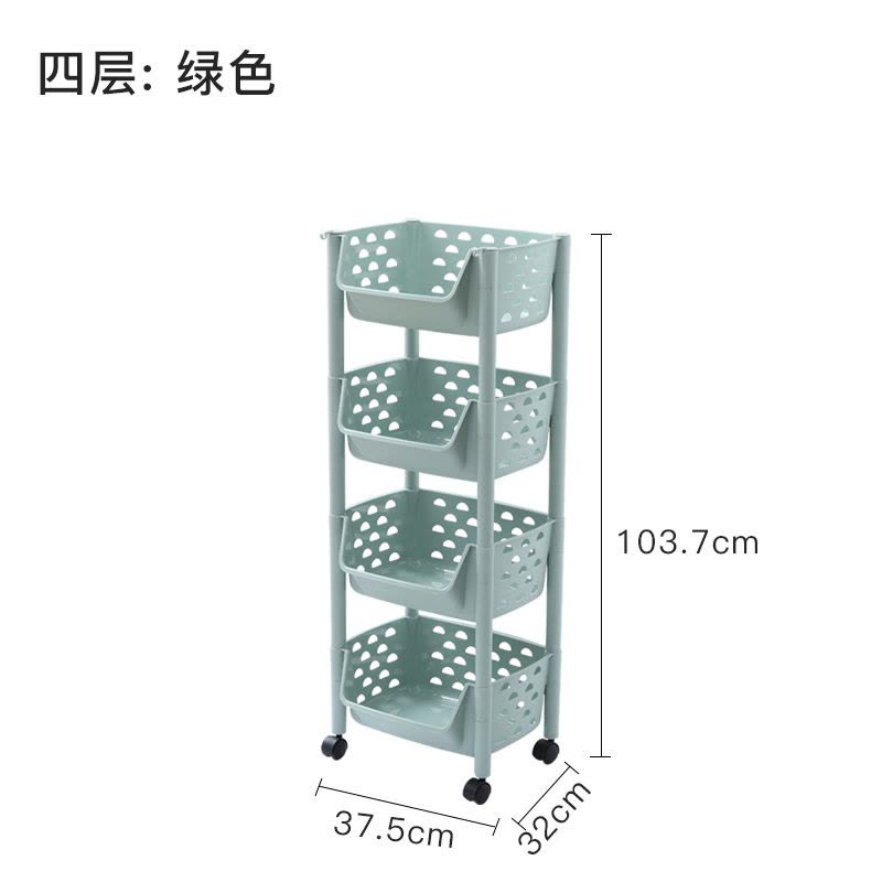 厨房置物架落地多层蔬菜架菜篮子果蔬玩具收纳柜家用菜架子储物筐图片