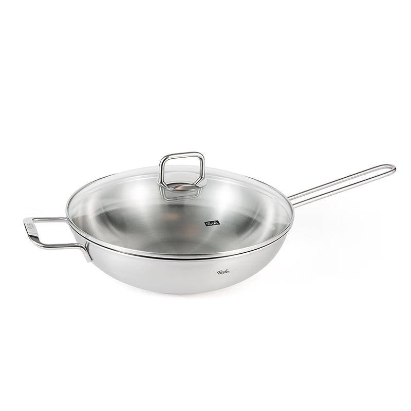 德国菲仕乐/Fissler 马克普乐30cm 不锈钢单柄中式炒锅 不锈钢炒锅炒菜锅 高品质不锈电炉电陶炉电磁炉燃气灶通用
