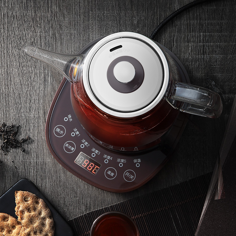 金正(NiNTAUS)JZW-0627(棕色)养生壶 蒸汽煮茶器 蒸茶器黑茶电茶壶 全自动玻璃蒸茶壶