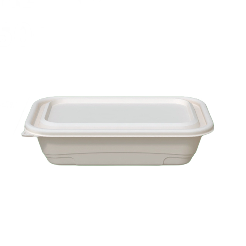 安居先森ANJU250404生物基环保餐盒HZ方500ml一箱300个小麦色一次性餐盒高清大图