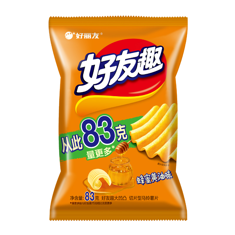 好丽友好友趣大凹凸蜂蜜黄油味 83g