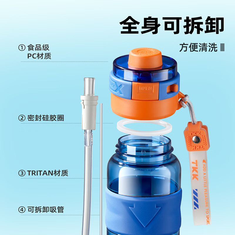TKK-1035优格运动喷雾杯 750ml 火山黑高清大图