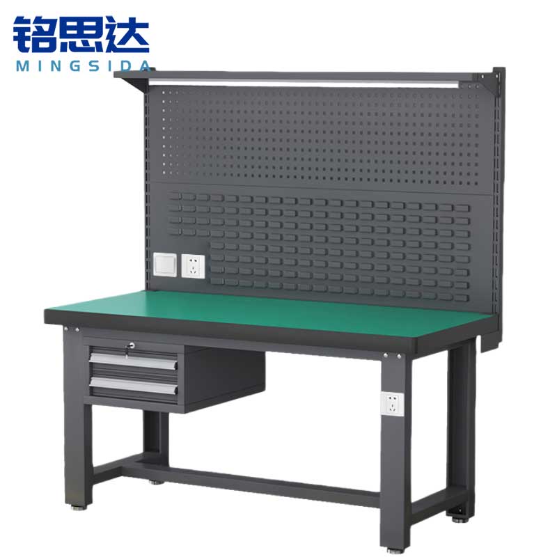 铭思达钳工操作台2.1米吊二抽张高清大图