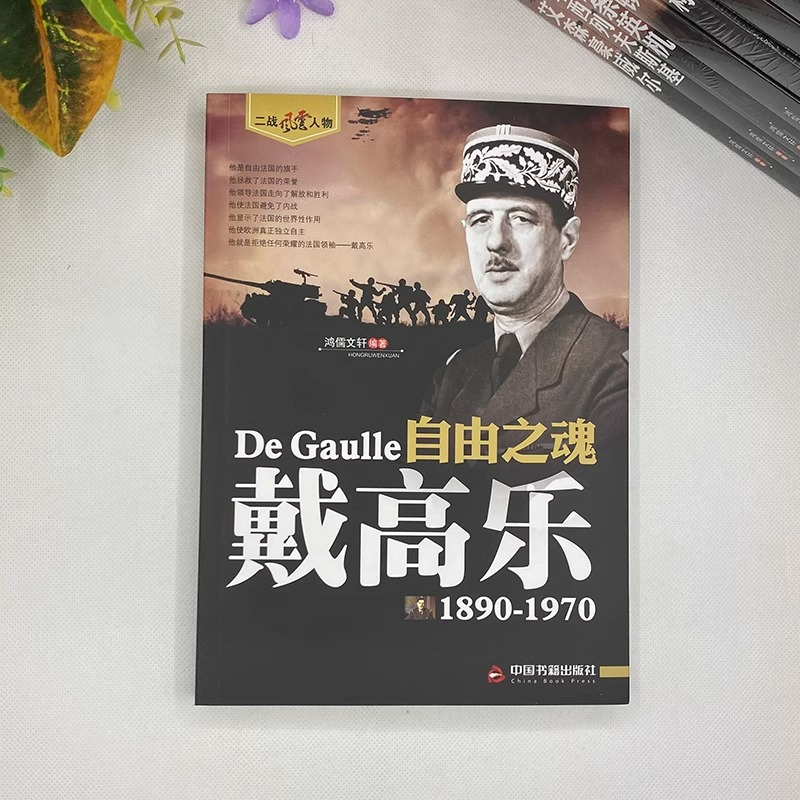 [单册]戴高乐 [正版]戴高乐传人物传记自传二战书籍 世界军事经典战役大全历史类书籍战争回忆录 二十世纪风云人物丛书 戴高清大图