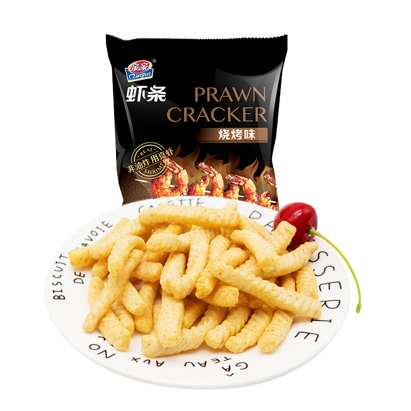 亲亲 膨化食品 虾条烧烤味40g(休闲零食)