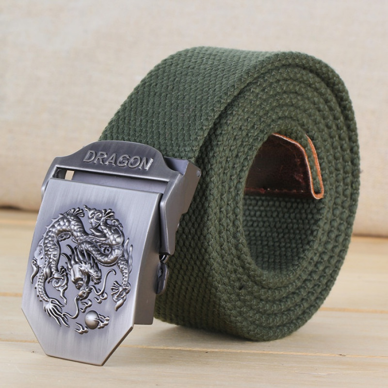 龙图腾战术腰带加厚帆布腰带加长男女皮带平滑扣军用腰带裤带