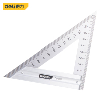 得力(deli) 不锈钢三角尺 直角尺木工钢板尺加厚45度钢板尺150mm DL4039