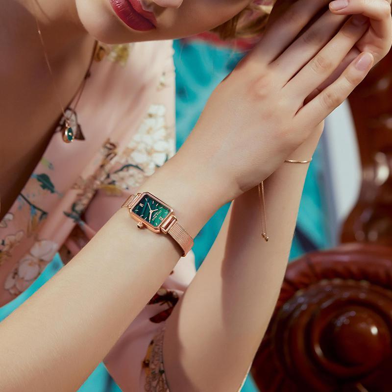 Lola Rose罗拉玫瑰 小绿表轻奢手表时尚女士手表蜜拉尼斯钢带防水