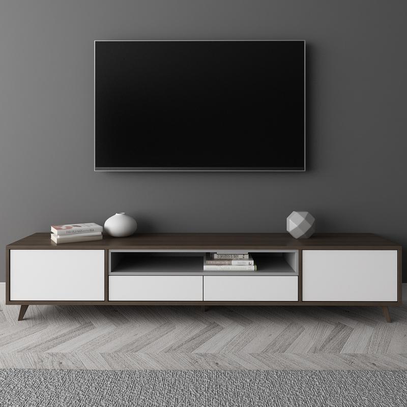 森美人北欧实木电视柜茶几组合套装小户型客厅现代简约原木色电视机地柜高清大图