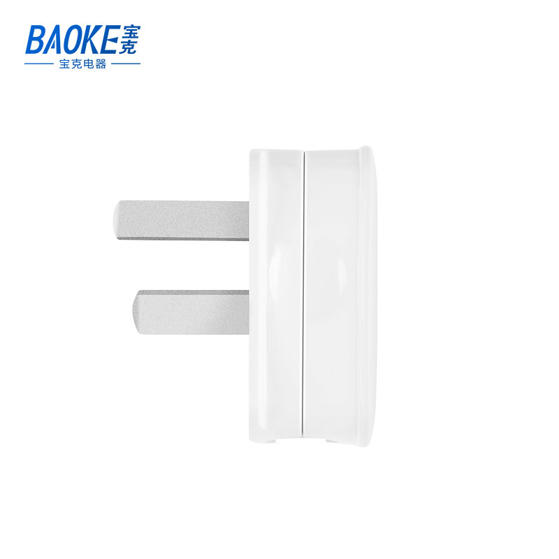 宝克(BAOKE)BKT-02 接线插头电源转换器插座插头 10A单相两级带接地三脚可拆线插头 白色 5个/组 1组高清大图