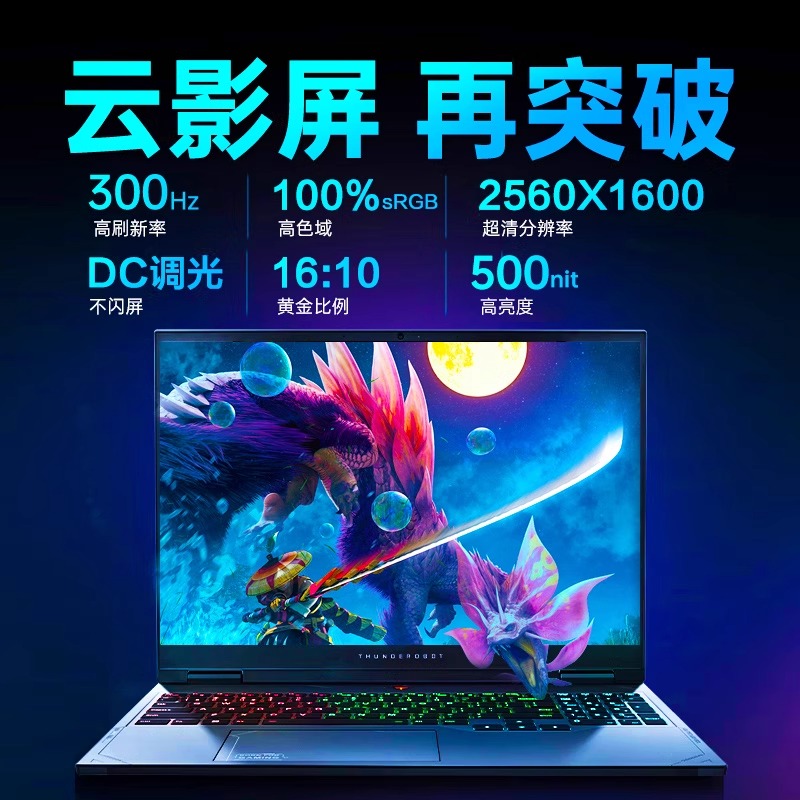 雷神(ThundeRobot)猎刃16 16英寸电竞游戏笔记本电脑(酷睿24核i9-13900HX 16G 1T RTX5060 2.5K 300Hz)高清大图