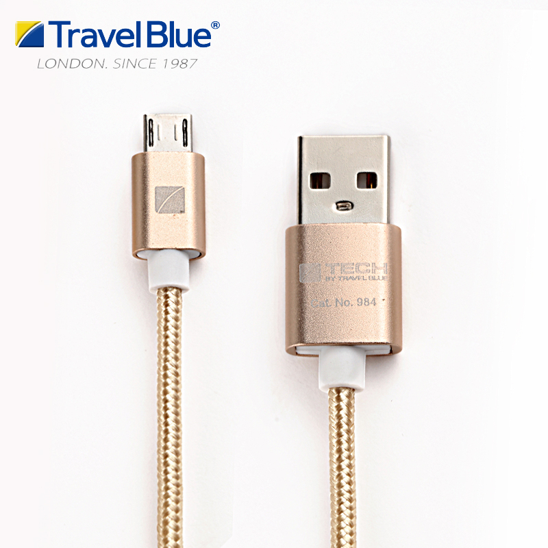 蓝旅(Travel Blue)Samsung微型USB2.0充电数据线984金色高清大图