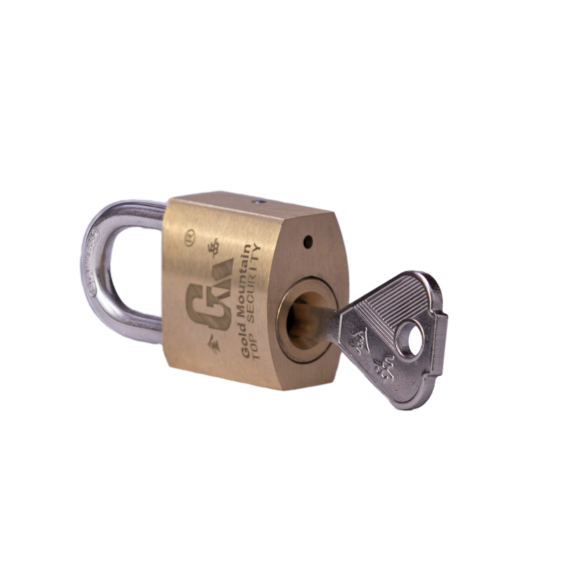 金岳 T22-5 铜芯 28*30*20mm 弧形铜锁(计价单位:个)黄色高清大图