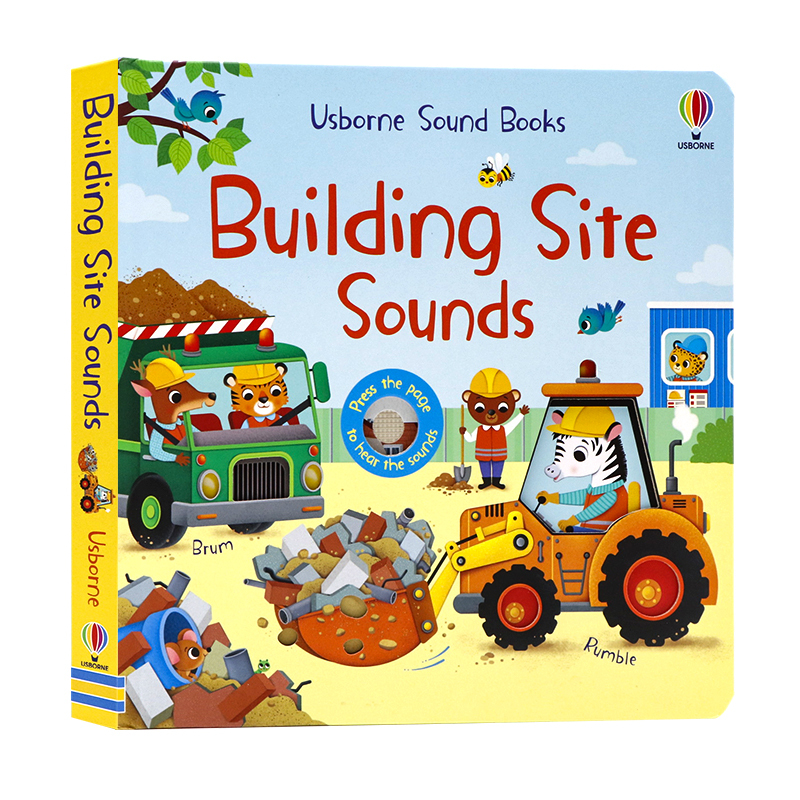 [正版]Usborne出品建筑工地音乐发声书英文原版绘本 Building Site Sounds尤斯伯恩触摸发声书低