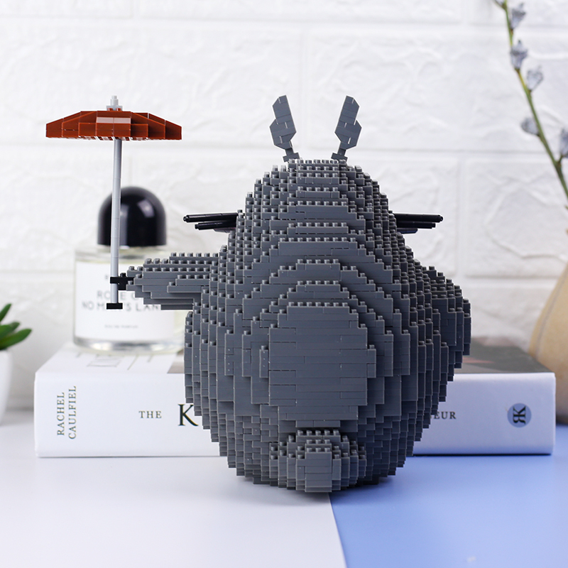 兼容乐高男女孩玩具迷你拼装微型钻石卡通漫画龙猫小颗粒积木88362可