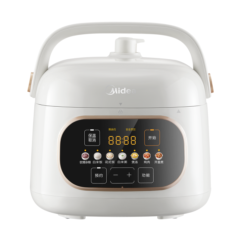 美的Midea电压力锅1-2人家用高压锅双胆开学宿舍高颜值压力智能预约触控开盖火锅煮粥炖肉锅 MY-C2945