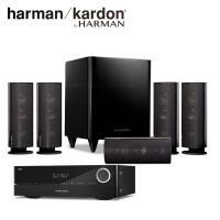 哈曼卡顿 HKTS 30BQ+哈曼卡顿AVR 161S套装音响5.1声道4K蓝牙家庭影院3D音箱
