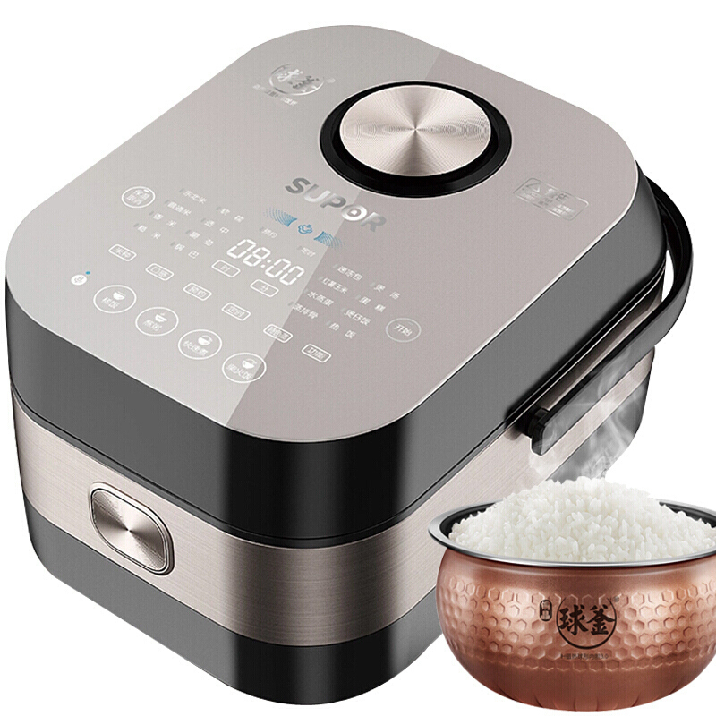 苏泊尔(SUPOR) 电饭煲CFXB40HC27-166 家用铜晶球釜电磁加热电饭锅4L容量 预约功能排水槽IH电磁加热