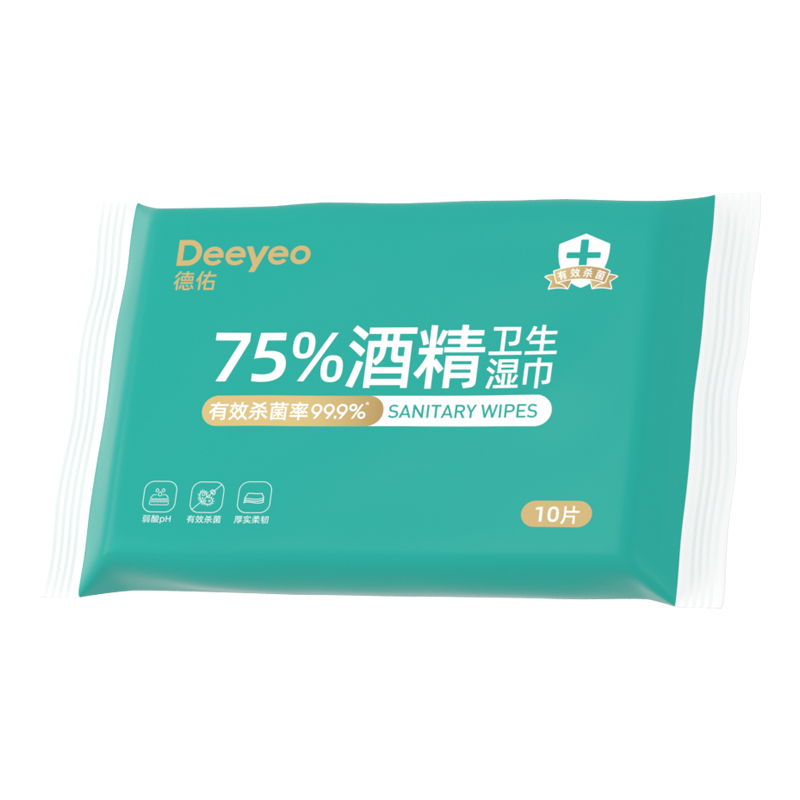 德佑 75%酒精湿巾10片(10包/组)