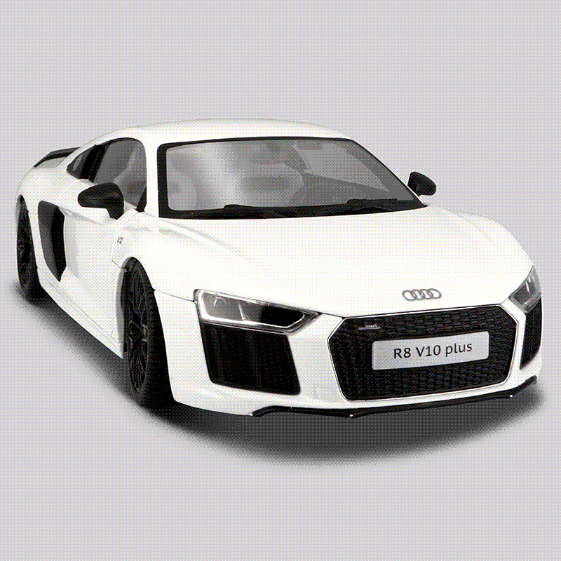 美驰图1:18奥迪R8V10plus仿真合金跑车模型合金汽车模型成人玩具金属男孩送礼收藏把玩 次品不可拍