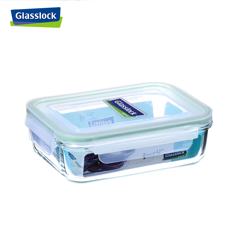 三光云彩(GLASSLOCK)RP533钢化玻璃保鲜盒990ml韩国进口耐热饭盒密封可微波炉加热上班族带饭密封便当碗