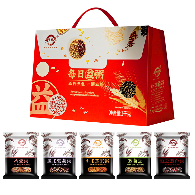 天生好果5种杂粮粥每日益粥1000款100g*10包