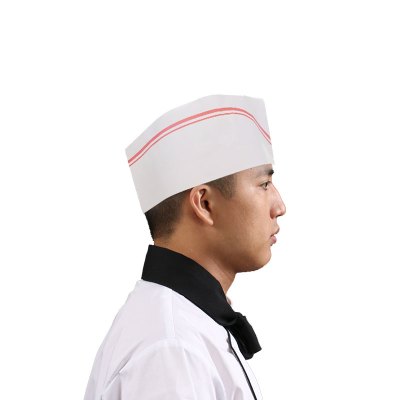 企购优品 一次性船形厨工帽(船形/高100MM,20顶/包)厨师帽 厨师帽子工作帽厨工帽