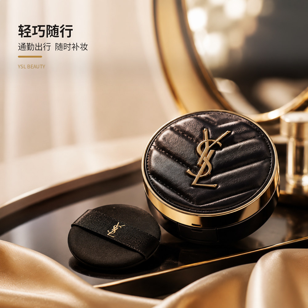 圣罗兰新明彩柔雾轻垫粉底液14g -20# 粉底液高清大图